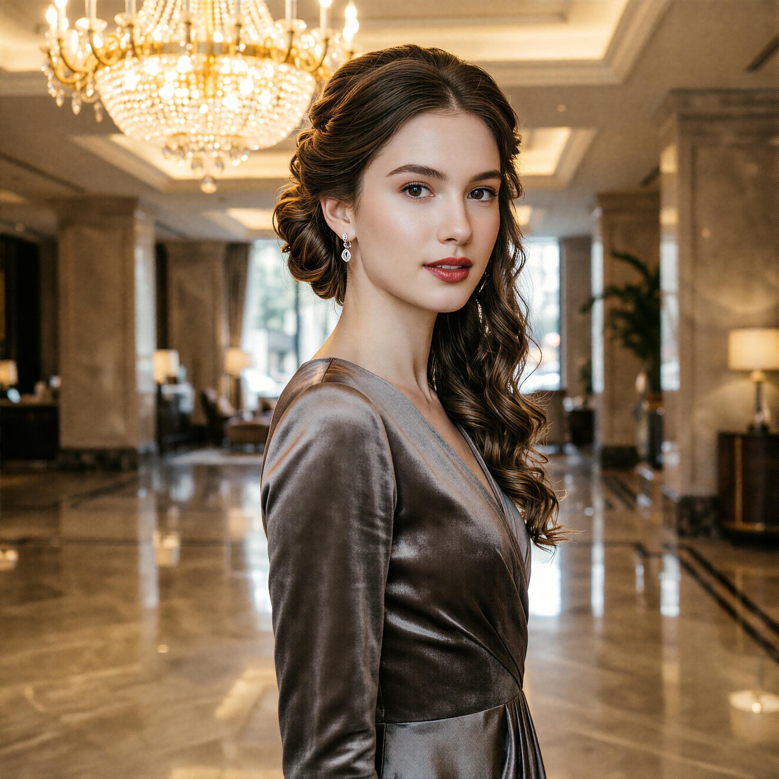 AI hairstyle changer example: Magnificent Peony